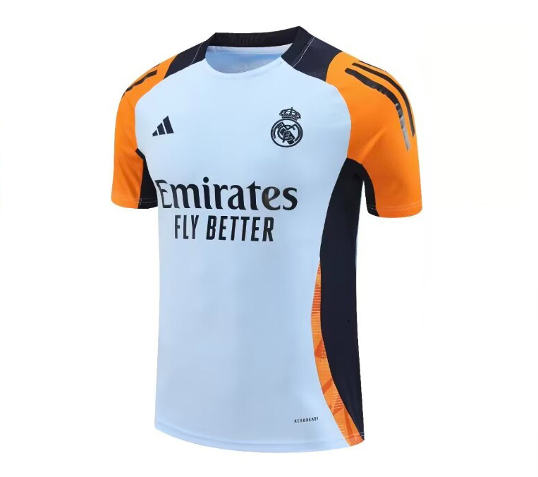 AAA Quality Real Madrid 24/25 Light Blue/Orange Training Jersey